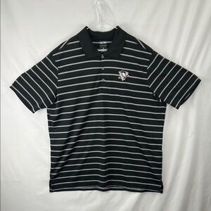 Adidas - Men’s Golf Shirt - Pure Motion- Penguins - XL - Black Whist Stripe